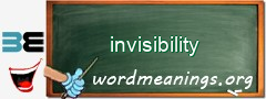 WordMeaning blackboard for invisibility